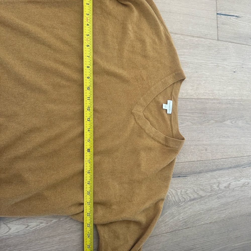 Worn Once Garnet Hill Cashmere  V-Neck Sweater - Picture 3 of 6